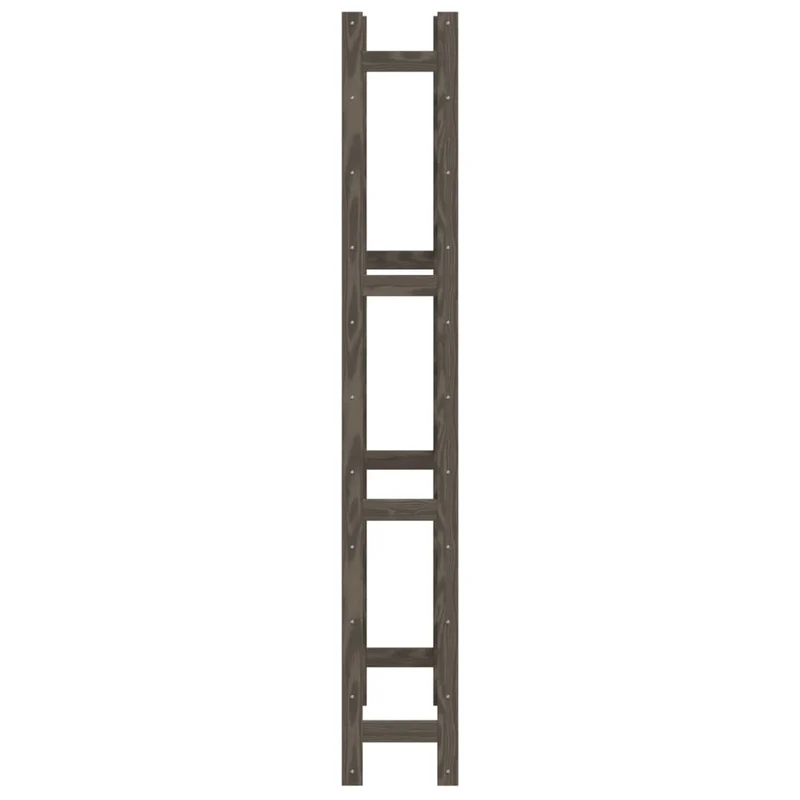 Casier range bouteilles étagère de rangement vin pour 77 bouteilles 11 niveaux en bois de pin gris DEC024342
