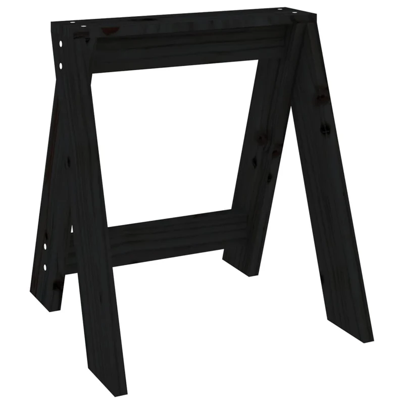Lot de 2 tabourets assise de cuisine salle à manger 40 x 40 x 45 cm bois de pin noir DEC026411