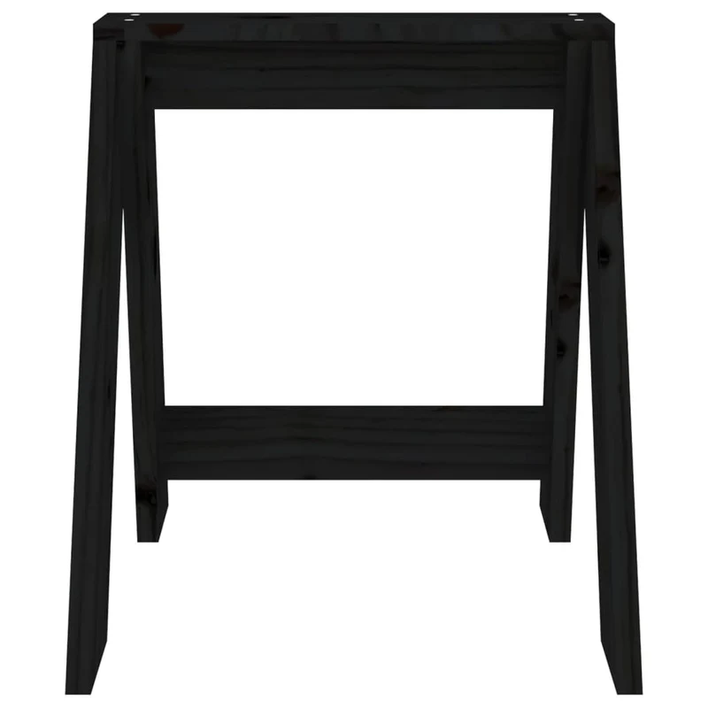 Lot de 2 tabourets assise de cuisine salle à manger 40 x 40 x 45 cm bois de pin noir DEC026411