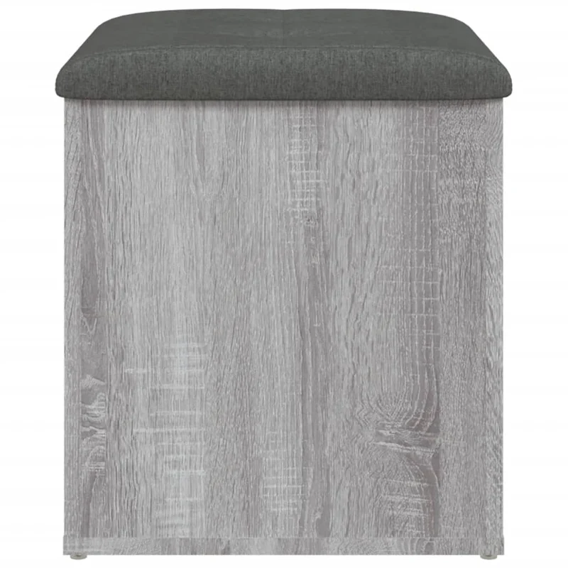 Banc banquette de rangement couleur sonoma gris 42 x 42 x 45 cm bois d'ingénierie DEC024799