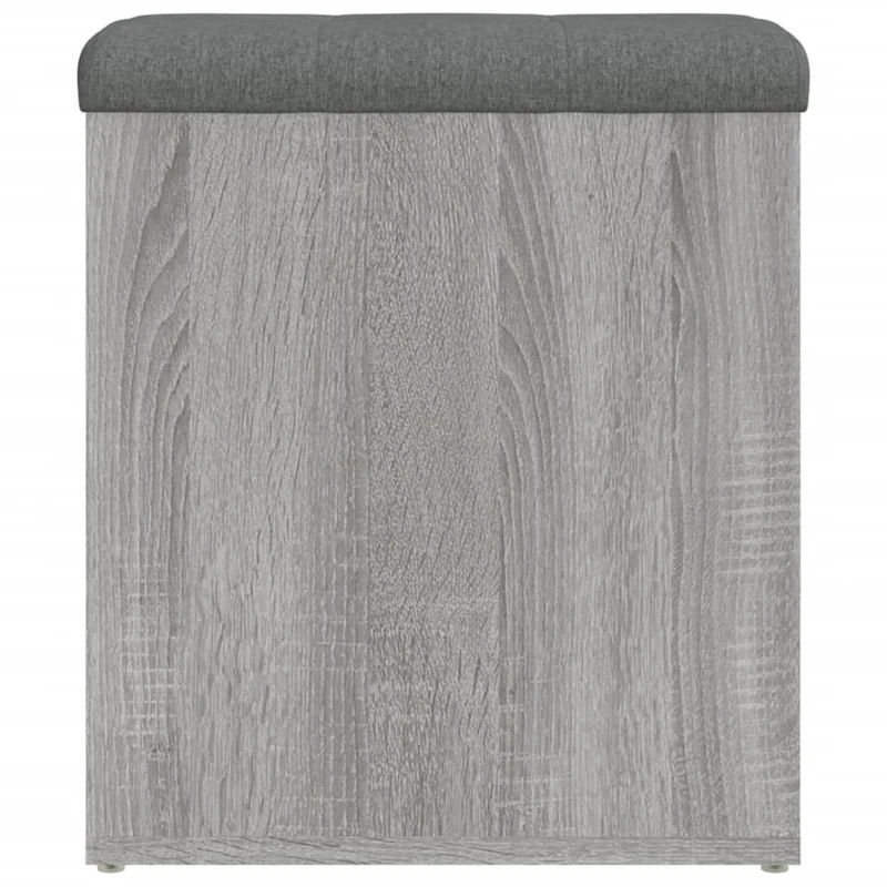 Banc banquette de rangement couleur sonoma gris 42 x 42 x 45 cm bois d'ingénierie DEC024799