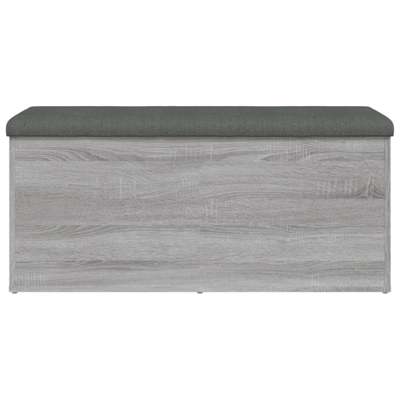 Banc banquette de rangement couleur sonoma gris 102 x 42 x 45 cm bois d'ingénierie DEC024796