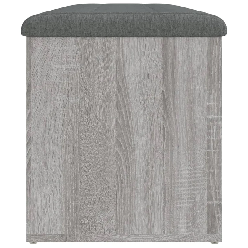 Banc banquette de rangement couleur sonoma gris 102 x 42 x 45 cm bois d'ingénierie DEC024796