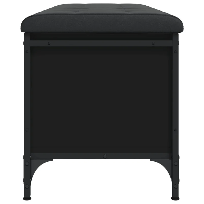 Banc banquette avec espace de rangement 102 x 42 x 45 cm bois d'ingénierie noir cadre en métal DEC024770