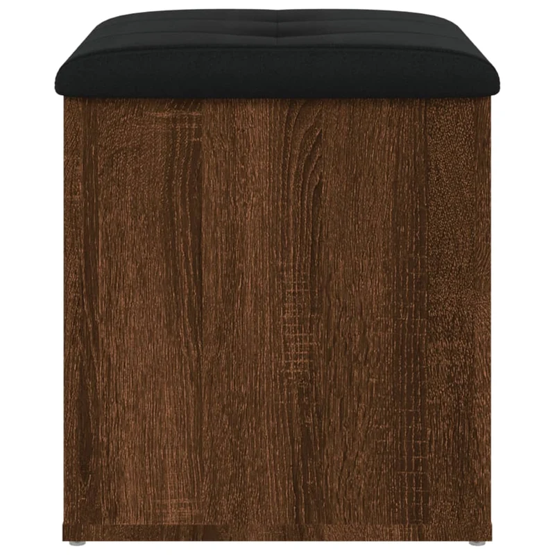 Banc banquette de rangement couleur chêne marron 42 x 42 x 45 cm bois d'ingénierie DEC024736