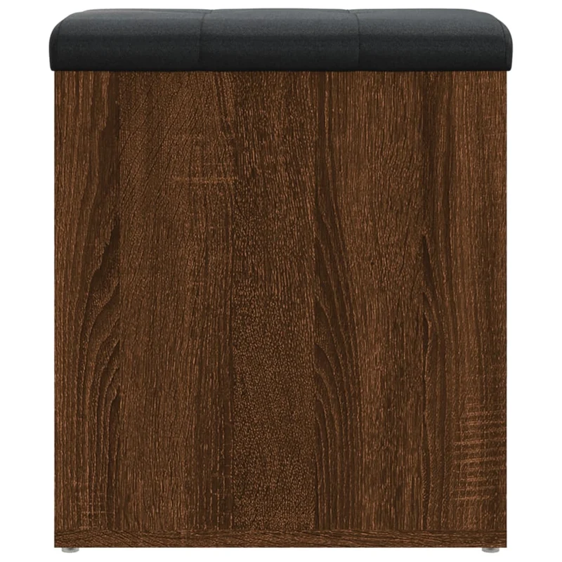 Banc banquette de rangement couleur chêne marron 42 x 42 x 45 cm bois d'ingénierie DEC024736