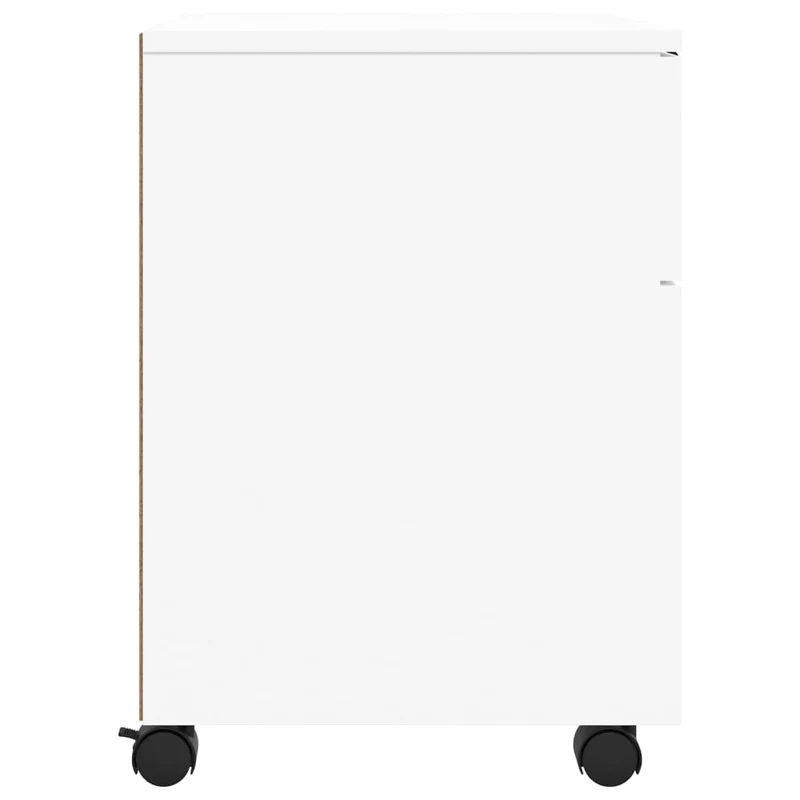 Caissons à tiroirs meuble de bureau mobile sur roulettes 45 x 38 x 54 cm bois d'ingénierie blanc DEC024560