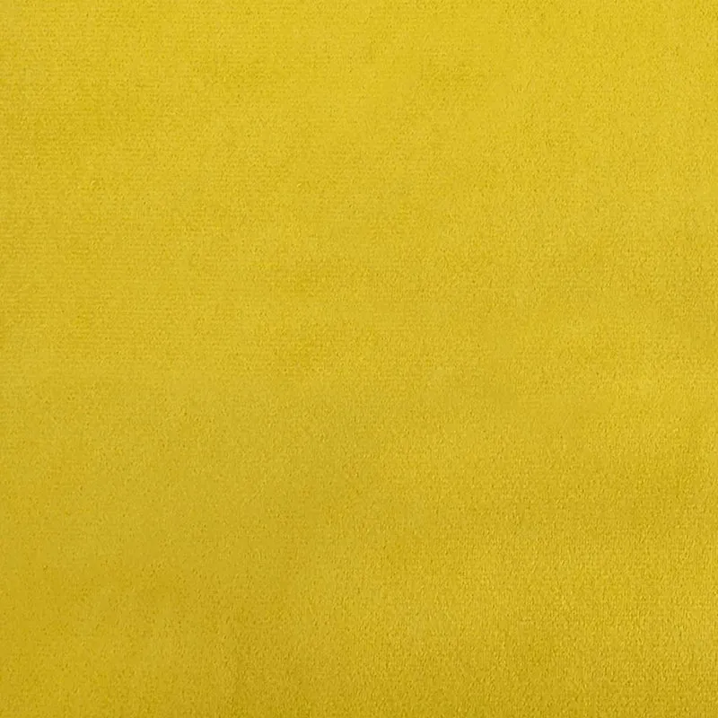 Fauteuil lounge chaise de canapé design moderne avec repose-pieds en velours jaune moutarde DEC026597