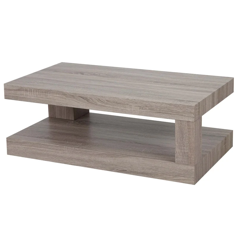 Table basse table de salon 40x110x60 cm MDF aspect chêne foncé 04_0008427