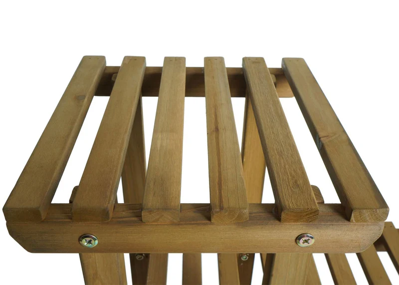Étagère à plantes escalier support à fleurs 5 étagères 95 x 105 x 25 cm extérieur bois de sapin marron 04_0008697