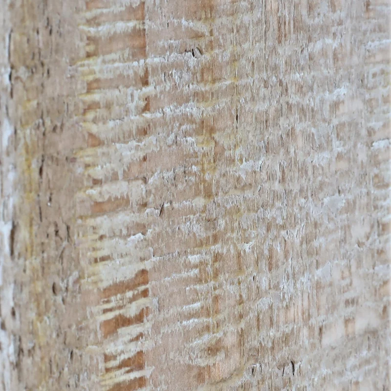 Table à manger ronde design industriel en bois et MDF 74 x 120 cm naturel aspect métal 04_0008567