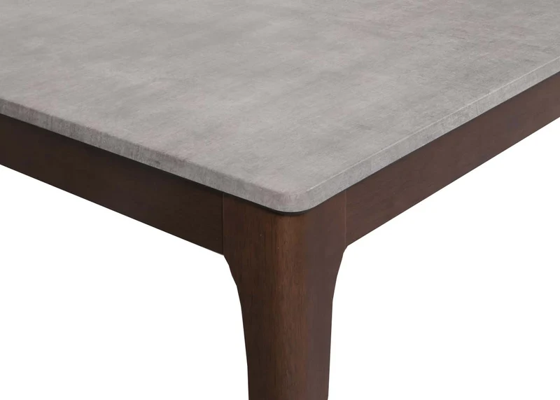 Table basse table d'appoint en bois plateau HDF 46x120x70 cm aspect béton pieds marron 04_0008460