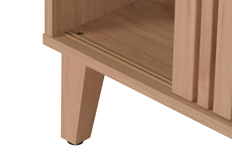 Table basse avec 2 compartiments de rangement et 1 tiroir en bois de manguier 52 x 114 x 59 cm beige tiroir gris 04_0008455
