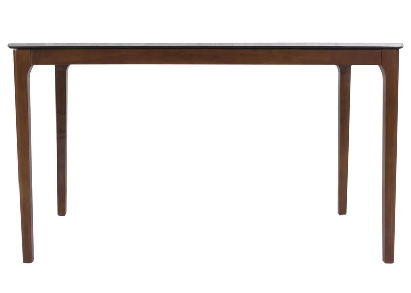 Table de salle à manger en bois et HPL 135 x 80 cm aspect béton pieds marron 04_0008544
