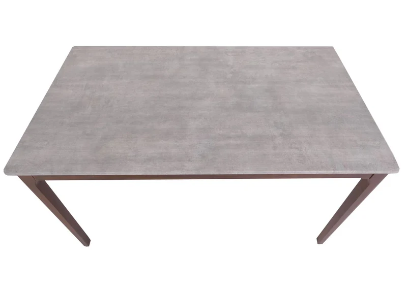 Table de salle à manger en bois et HPL 135 x 80 cm aspect béton pieds marron 04_0008544