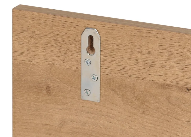 Étagère murale suspendue étagère en bois 3 compartiments en bois de manguier clair 20x120x21 cm 04_0008685