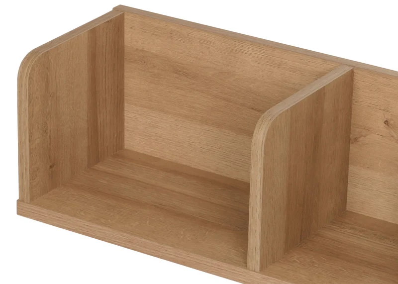 Étagère murale suspendue étagère en bois 3 compartiments en bois de manguier clair 20x120x21 cm 04_0008685