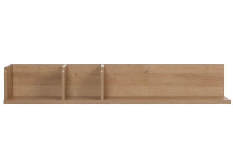 Étagère murale suspendue étagère en bois 3 compartiments en bois de manguier clair 20x120x21 cm 04_0008685