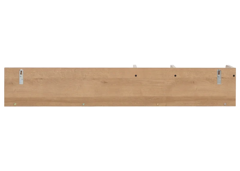 Étagère murale suspendue étagère en bois 3 compartiments en bois de manguier clair 20x120x21 cm 04_0008685