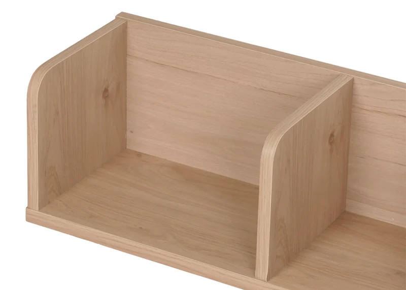 Étagère murale suspendue étagère en bois 3 compartiments en bois de manguier beige 20x120x21 cm 04_0008684
