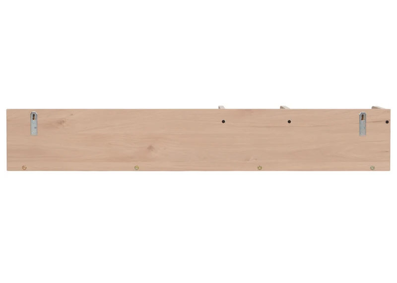Étagère murale suspendue étagère en bois 3 compartiments en bois de manguier beige 20x120x21 cm 04_0008684
