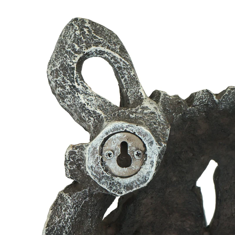 Tête de rhinocéros décorative décoration murale trophée en polyrésine intérieure et extérieure 26 cm 04_0008615