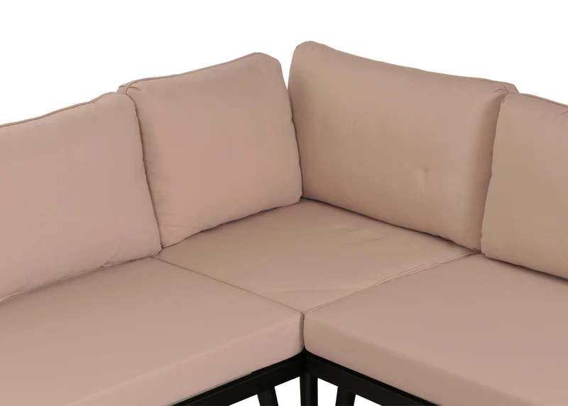 Salon de jardin avec deux tables d'appoint en bois d'acacia marron clair et coussin beige 04_0008304