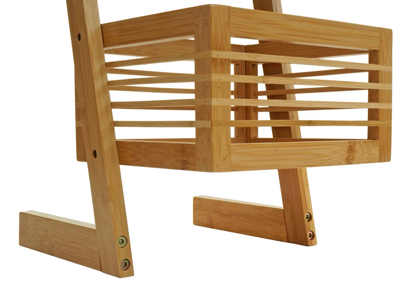 Étagère sur pied rangement de salle de bain avec 3 paniers en bambou 77x23x30 cm 04_0008647