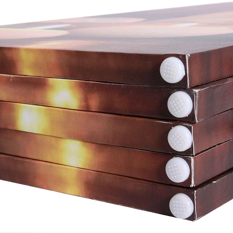 Paravent 5 panneaux avec led design bouddha cloison séparateur de pièce avec minuterie 180x200 cm 15 led 04_0008630