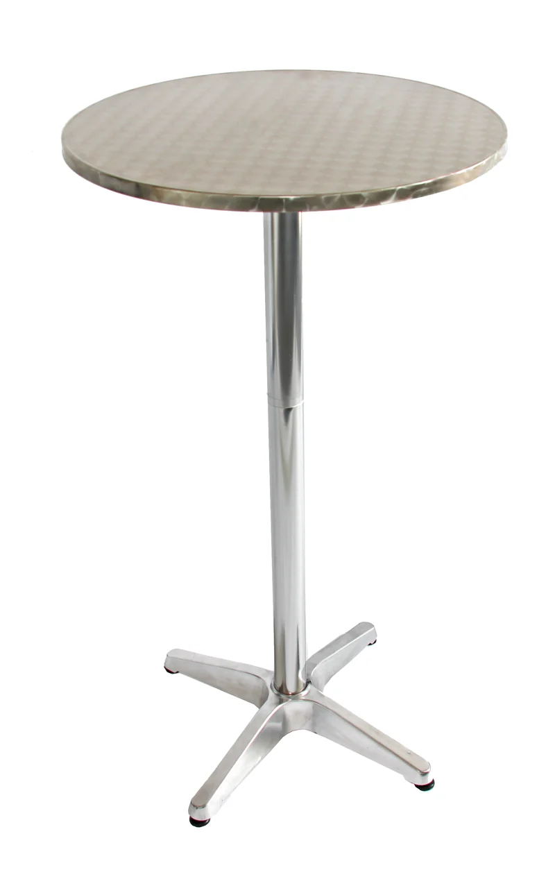 Table de bar en aluminium table de bistro sur pied en aluminium réglable en hauteur 70/110 cm diamètre 60 cm 04_0008508
