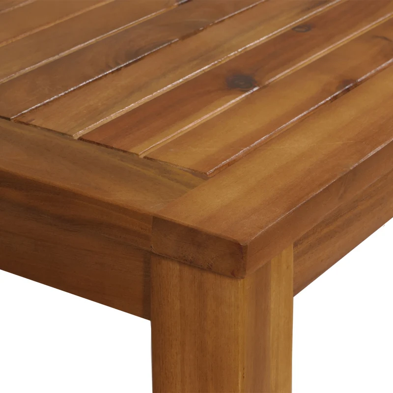 Salon de jardin canapé fauteuils et table en poly rotin et bois d'acacia avec coussins beige 04_0008322