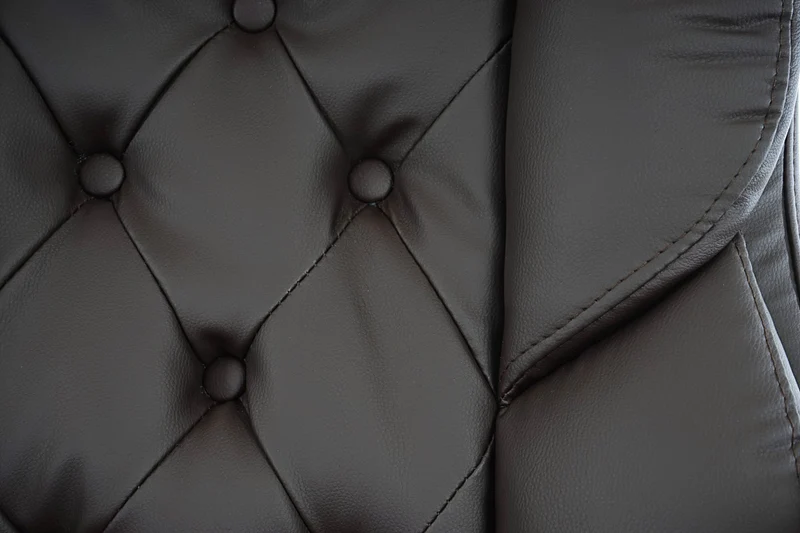 Fauteuil chaise de bureau sur roulettes XXL pivotante en synthétique marron 04_0001906