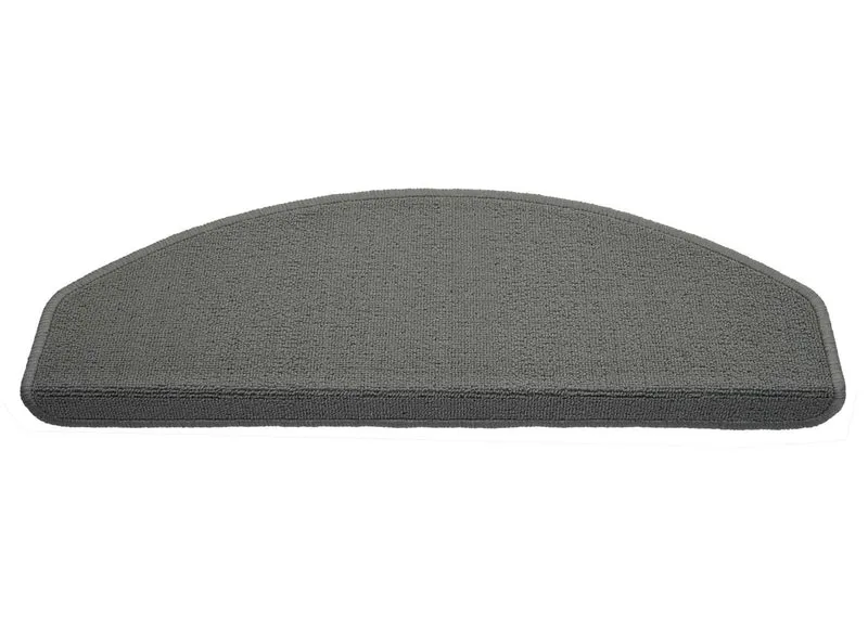 Lot de 15 tapis d'escalier protection d'escalier antidérapant 65x25cm semi-circulaire gris 04_0000018