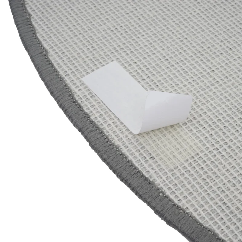Lot de 15 tapis d'escalier protection d'escalier antidérapant 65x25cm semi-circulaire gris 04_0000018