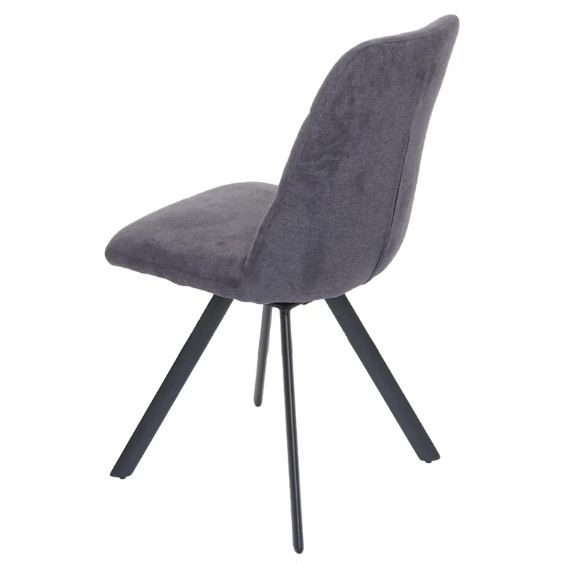 Lot de 2 chaises de salle à manger confortable pivotante en velours anthracite cadre en acier 04_0007358