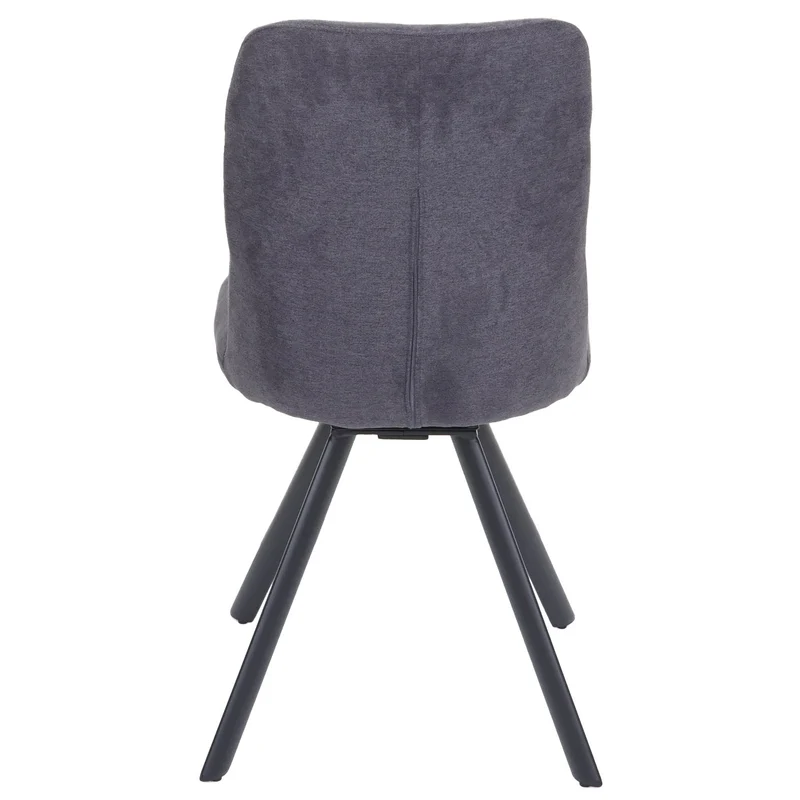 Lot de 2 chaises de salle à manger confortable pivotante en velours anthracite cadre en acier 04_0007358