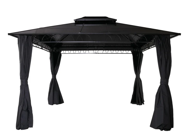 1x pergola avec toit et 4x parois latérales + moustiquaire 3,6 x 3m gris 04_0008139