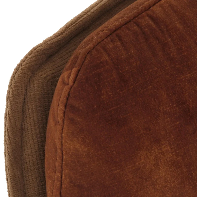 Lot de 2 chaises de salle à manger pivote à 180° cadre trépied en métal assise en tissu marron 04_0007399