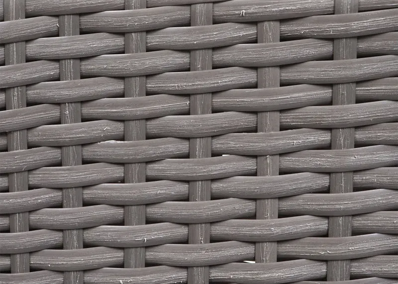 Lot de 2 chaises en polyrotin gris balcon jardin empilable coussins gris foncé 04_0007409