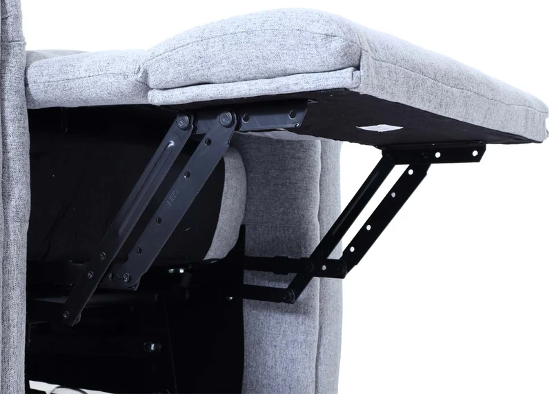 Fauteuil TV de relaxation fonction inclinable fonction massage et chauffage en tissu gris clair 04_0006892