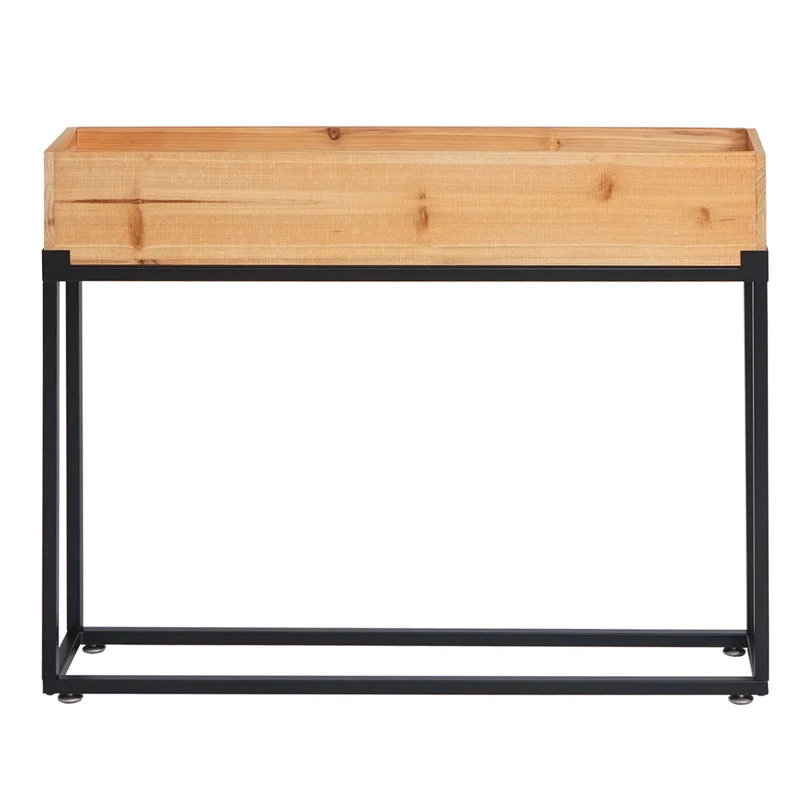 Potager surélevé bac à plantes bac à fleurs hauteur 62 cm en bois de sapin et acier 62x80x16 cm 04_0008182