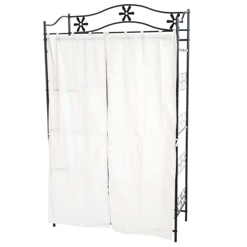 Porte-manteau en métal étagère en métal 172 x 100 x 43 cm avec rideau 04_0008167