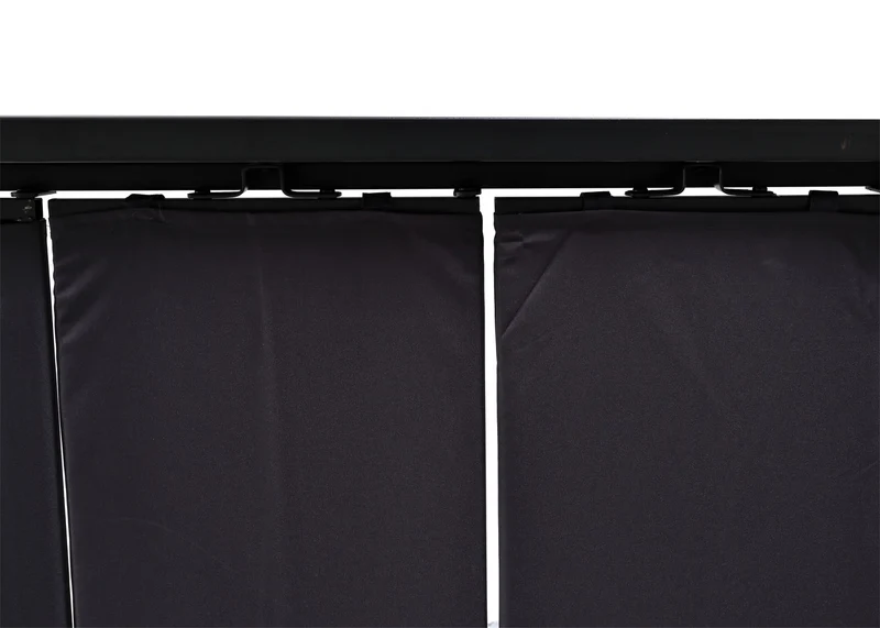Pergola pavillon de jardin à lattes auvent de terrasse 8 cm cadre en aluminium tissu/textile 3 x 3m anthracite 04_0008118