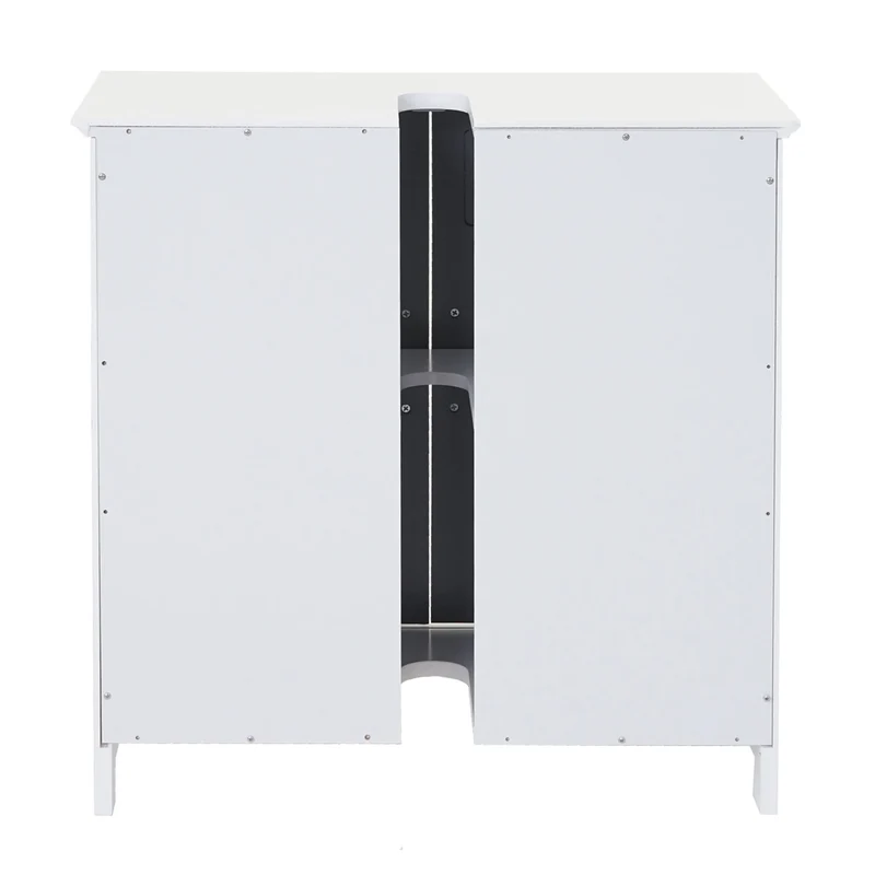 Meuble sous lavabo meuble de salle de bain sous évier 60 x 60 x 30 cm MDF gris 04_0007842