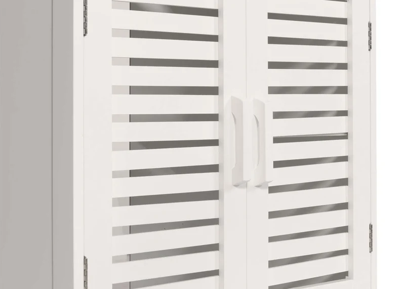 Meuble sous lavabo meuble de salle de bain sous évier avec rangement 60 x 60 x 30 cm MDF blanc 04_0007843