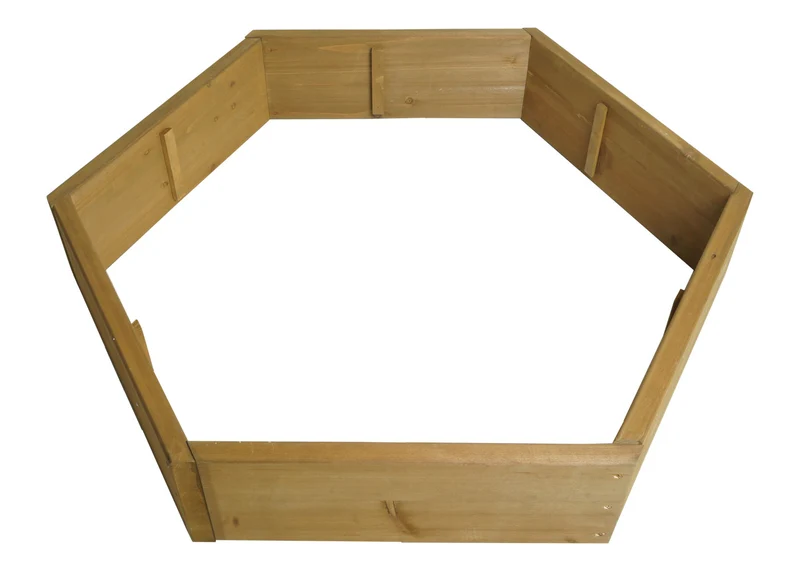 Jardinière pot de fleur parterre de fleurs 7 compartiments carré 100 x 87 cm extérieur bois de sapin marron 04_0007222