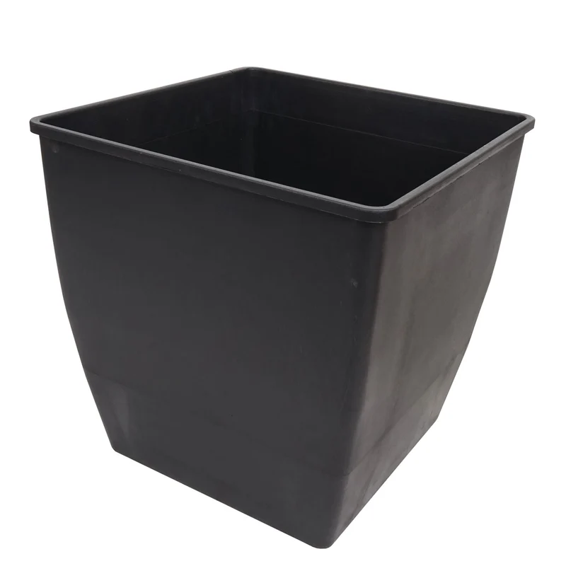 Jardinière pot de fleurs pour extérieur en bois d'acacia 60 x 42 x 42 cm marron 04_0007217