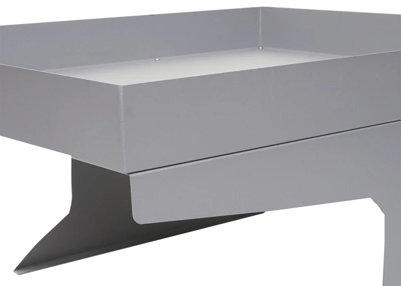 Abri pour robot tondeuse avec bac à plantes 37 x 60 x 70 cm en métal gris 04_0006939