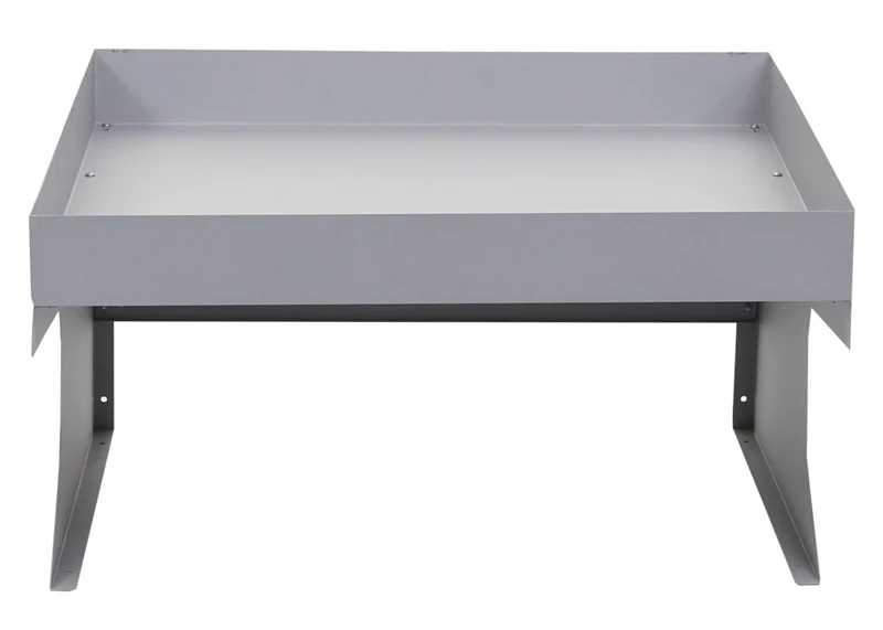 Abri pour robot tondeuse avec bac à plantes 37 x 60 x 70 cm en métal gris 04_0006939