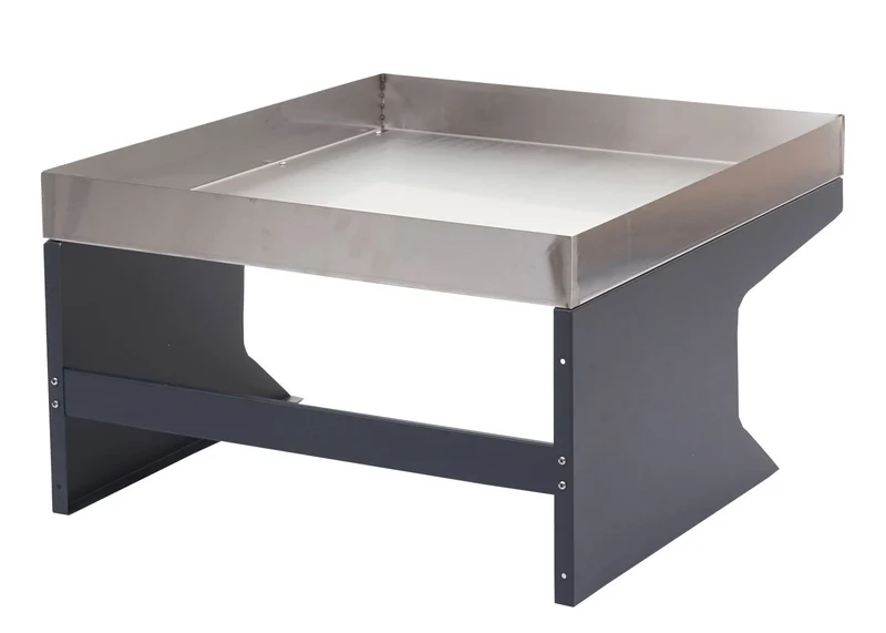 Abri pour robot tondeuse avec bac à plantes 37 x 60 x 70 cm en acier inoxydable anthracite 04_0006934